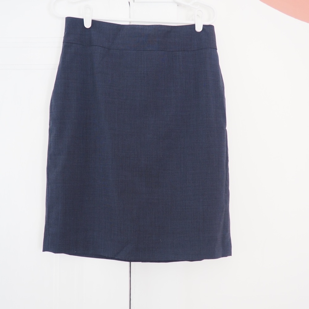 Banana Republic Navy Suiting Skirt